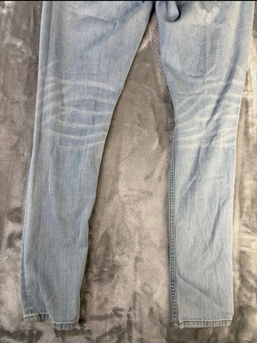 Oro Los Angeles Mens Jeans Sz 34x30 Distressed Ripped LightBlue Wash Broken Loop - Picture 10 of 11